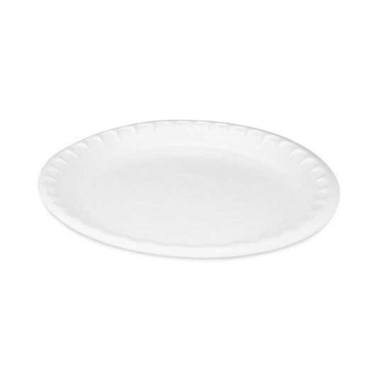 Pactiv Evergreen Placesetter Deluxe Laminated Foam Dinnerware, Plate, 10.25" dia, White, 540/Carton