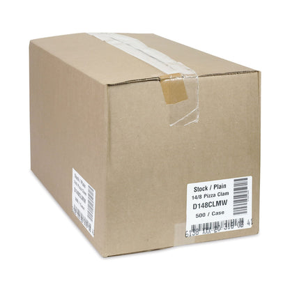 Pactiv Evergreen Paperboard Hinged Container, Pizza Box, 8.26 x 6.56 x 1.5, White, Paper, 500/Carton