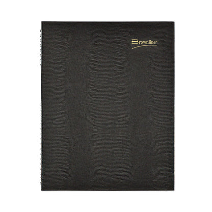 Brownline CoilPro Weekly Appointment Book in Columnar Format, 11 x 8.5, Black Cover, 12-Month (Jan to Dec): 2023