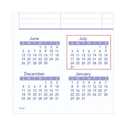 AT-A-GLANCE Academic Year Monthly Wall Calendar with Ruled Daily Blocks, 15.5 x 22.75, White Sheets, 12-Month (July to June): 2022-2023