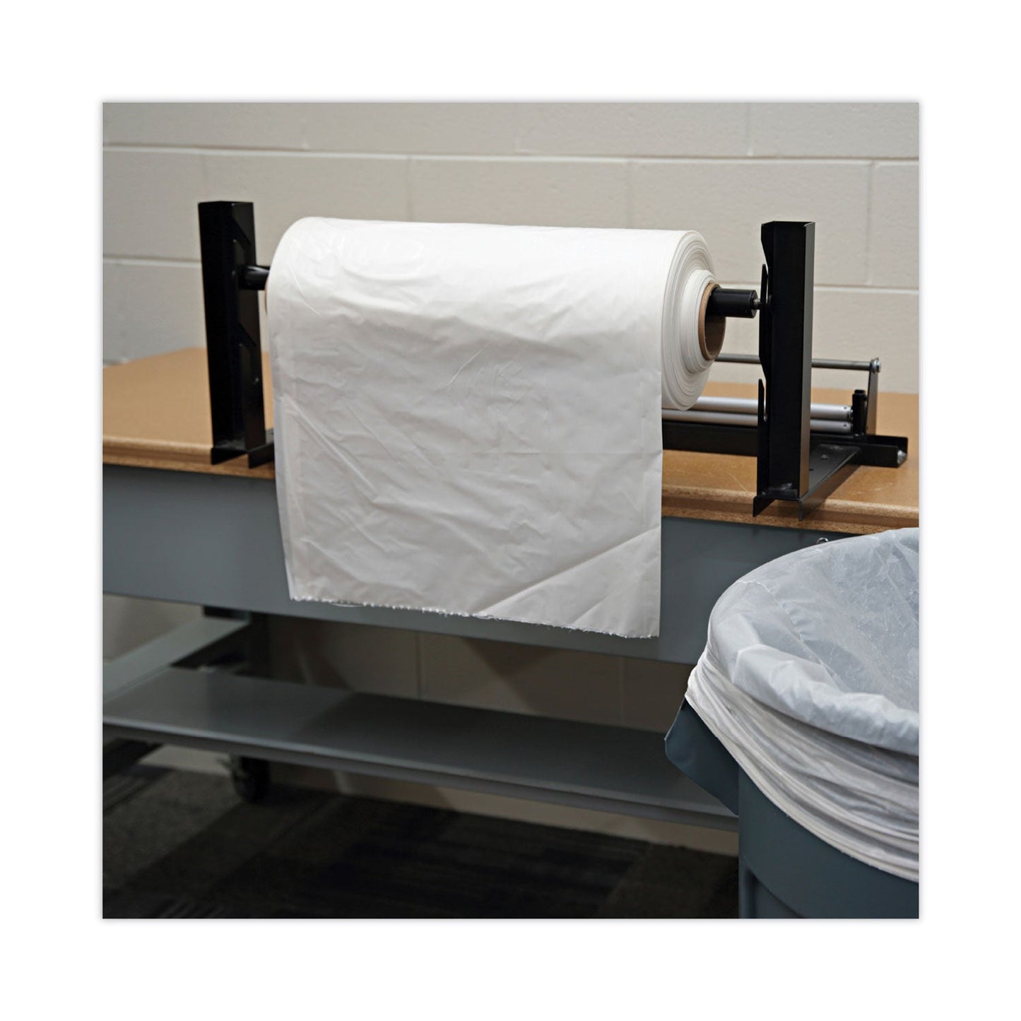 Boardwalk Industrial Drum Liners Rolls, 60 gal, 2.7 mil, 38 x 63, Clear, 1 Roll of 50 Bags