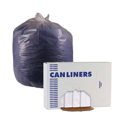 Boardwalk High Density Industrial Can Liners Flat Pack, 33 gal, 16 microns, 33 x 40, Natural, 200/Carton