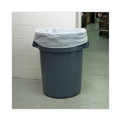 Boardwalk Linear Low Density Industrial Can Liners, 60 gal, 0.7 mil, 38 x 58, White, 100/Carton
