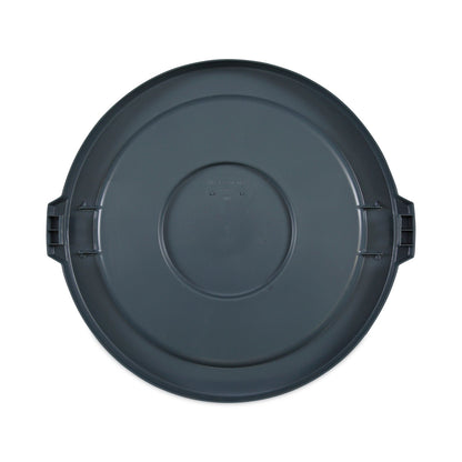 Boardwalk Lids for 32 gal Waste Receptacle, Flat-Top, Round, Plastic, Gray