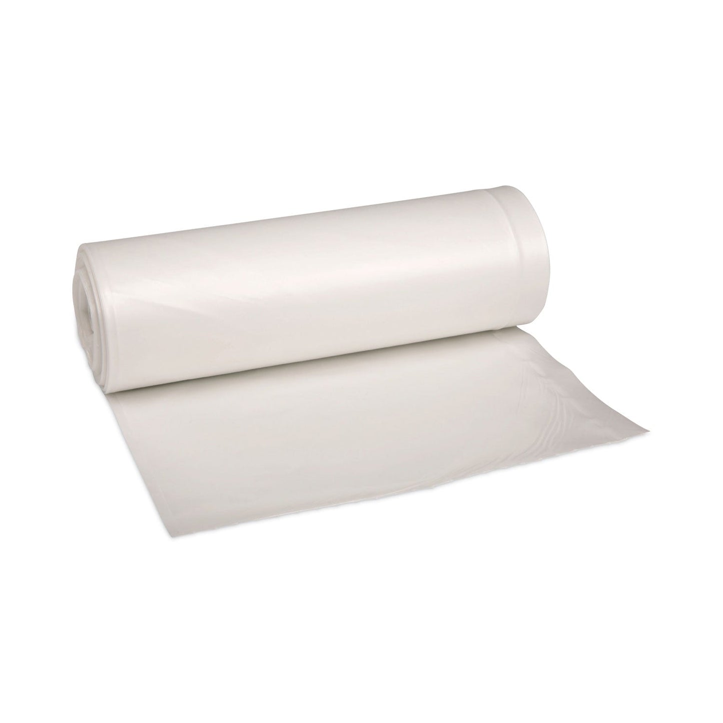 Boardwalk Low-Density Waste Can Liners, 33 gal, 0.6 mil, 33 x 39, White, 6 Rolls of 25 Bags