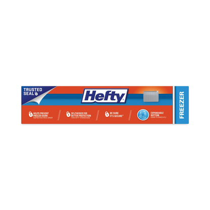 Hefty Slider Bags, 1 gal, 2.5 mil, 10.56" x 11", Clear, 25/Box
