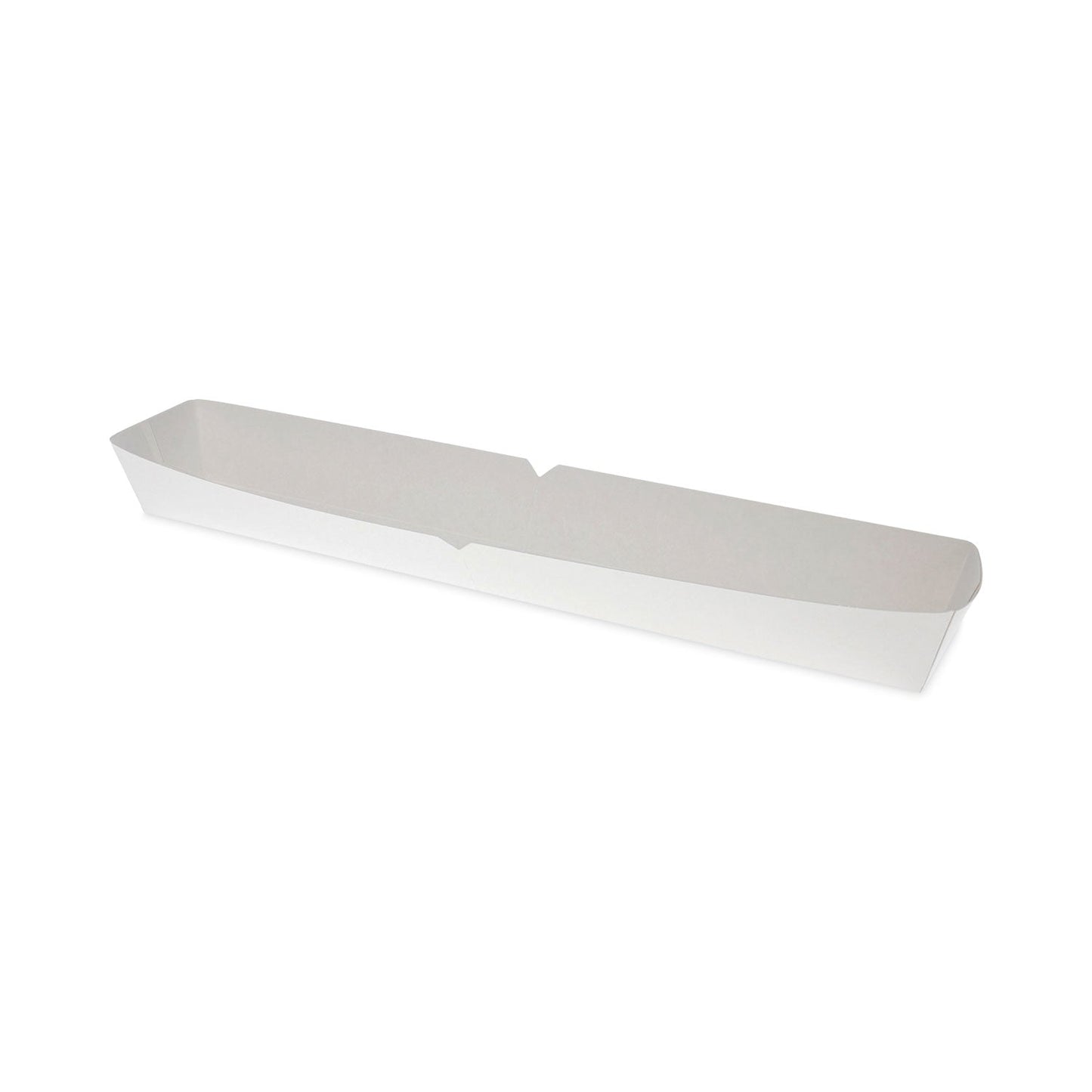 Pactiv Evergreen Paperboard Boat Basket, Hot Dog Tray with Perforations, 16 oz, 12.51 x 2.06 x 1.75, White, Paper, 500/Carton