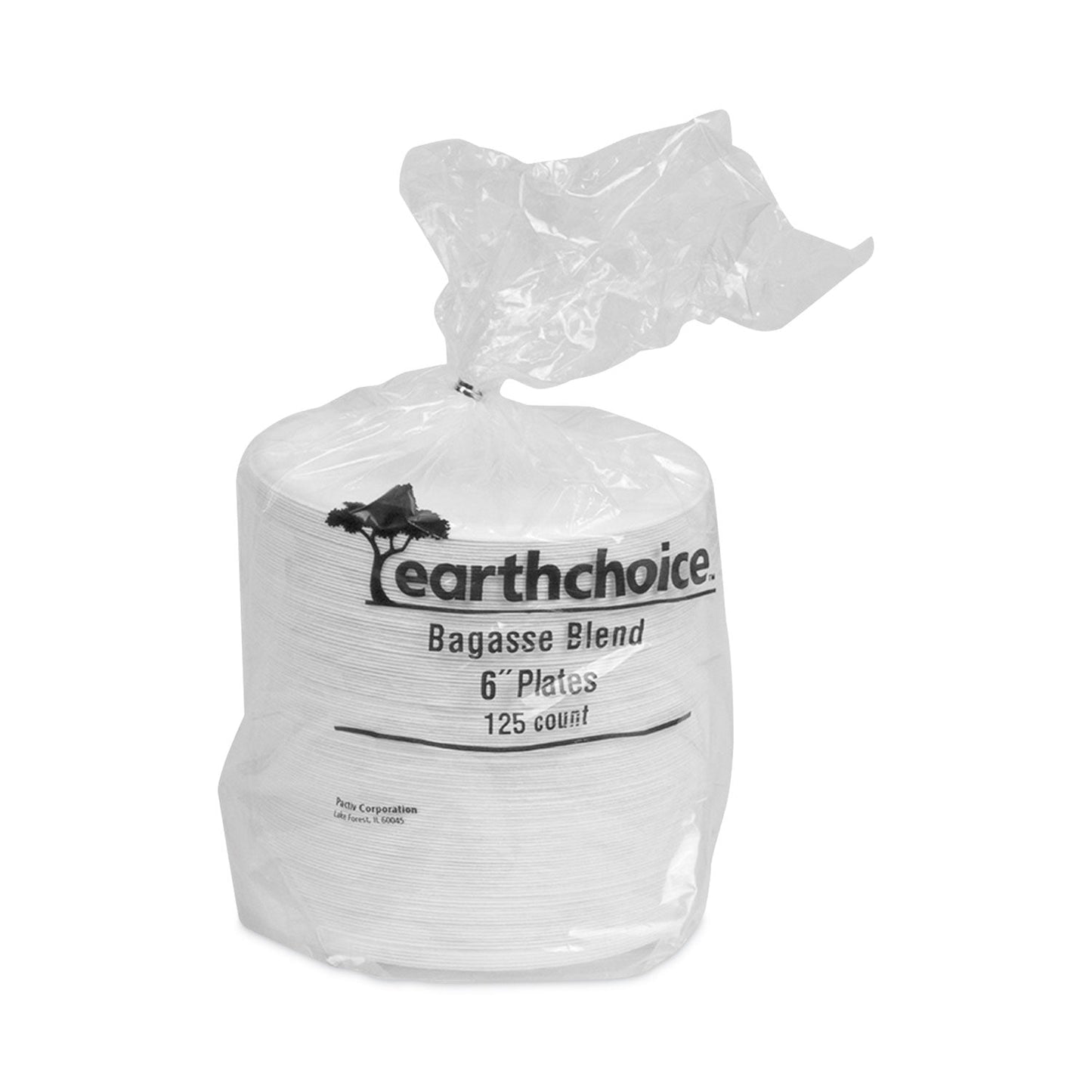 Pactiv Evergreen EarthChoice Compostable Fiber-Blend Bagasse Dinnerware, Plate, 6" dia, Natural, 1,000/Carton