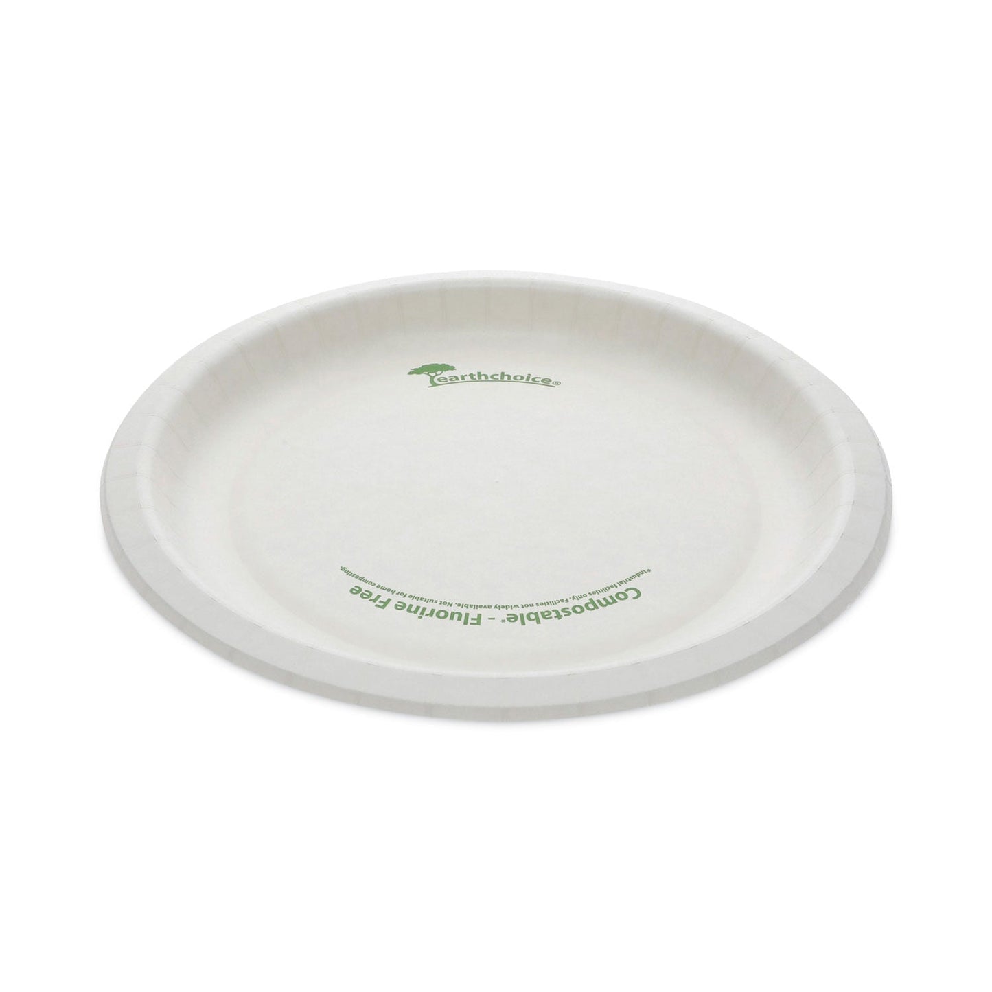 Pactiv Evergreen EarthChoice Pressware Compostable Dinnerware, Plate, 9" dia, White, 450/Carton