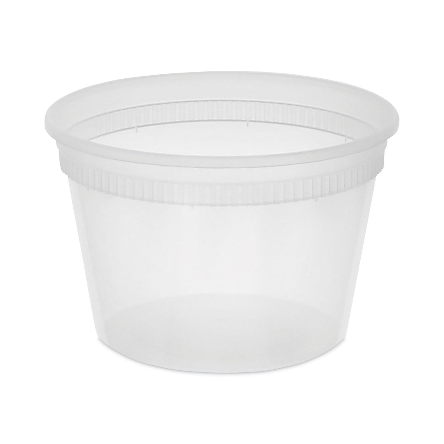 Pactiv Evergreen Newspring DELItainer Microwavable Container, 16 oz, 4.55 x 4.55 x 3.05, Natural, Plastic, 480/Carton