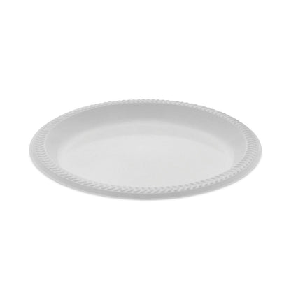 Pactiv Evergreen Meadoware Impact Plastic Dinnerware, Plate, 8.88" dia, White, 400/Carton