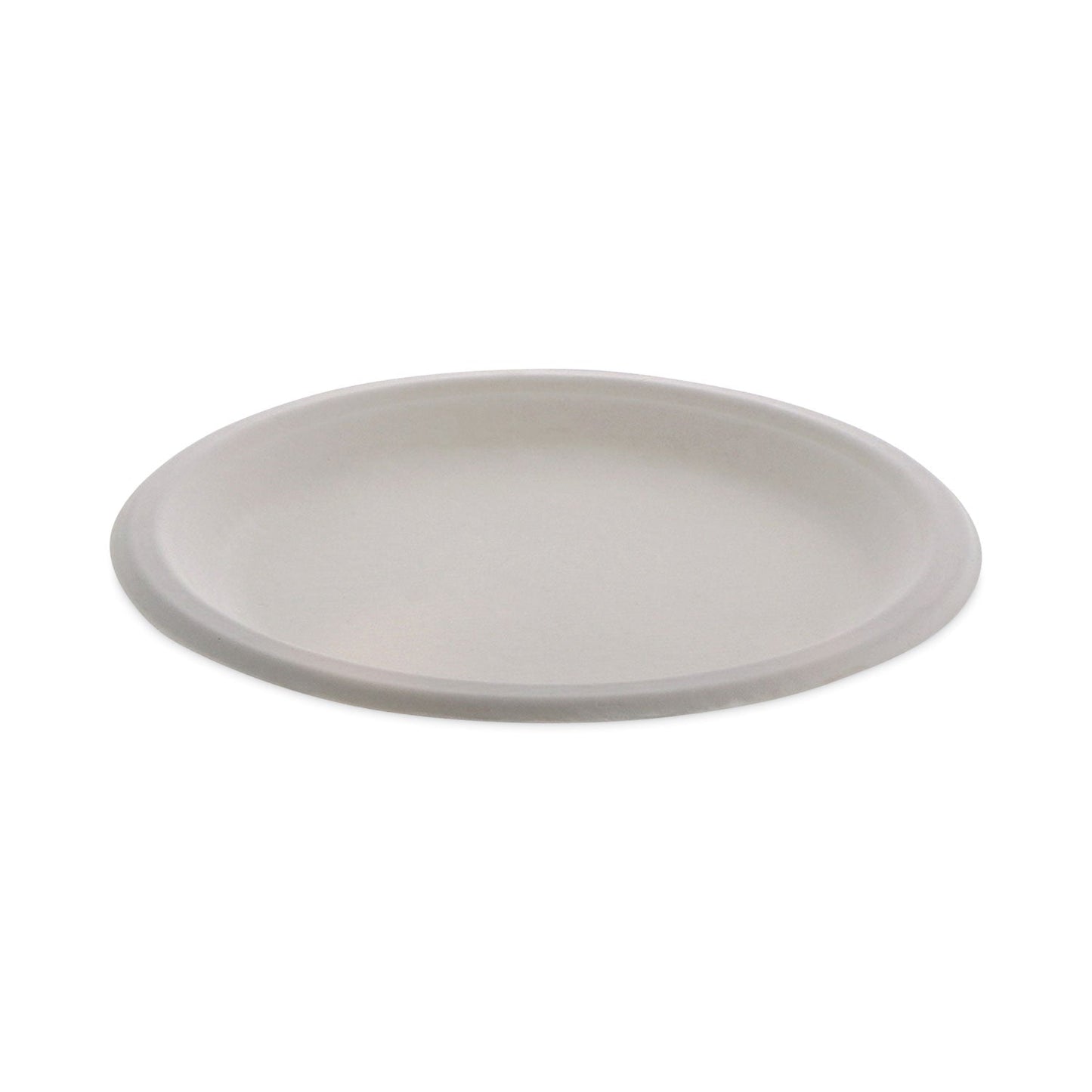 Pactiv Evergreen EarthChoice Compostable Fiber-Blend Bagasse Dinnerware, Plate, 9" dia, Natural, 500/Carton
