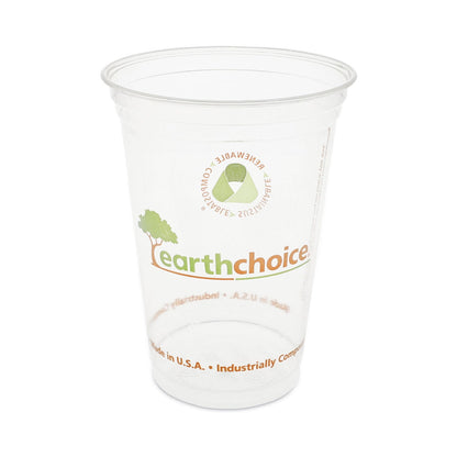 Pactiv Evergreen EarthChoice Compostable Cold Cup, 20 oz, Clear/Printed, 600/Carton