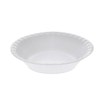 Pactiv Evergreen Placesetter Satin Non-Laminated Foam Dinnerware, Bowl, 30 oz, 5" dia, White, 450/Carton