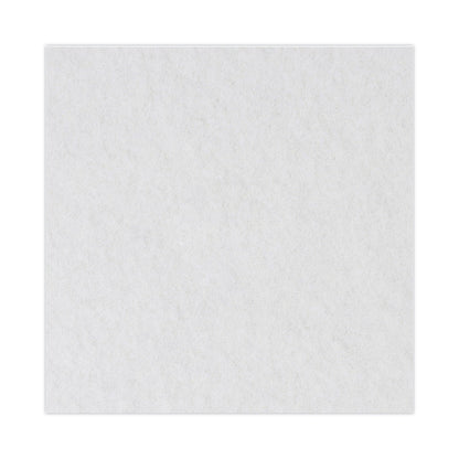 Boardwalk Polishing Floor Pads, 24" Diameter, White, 5/Carton