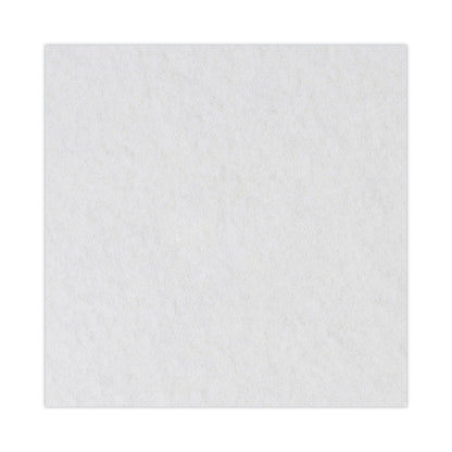 Boardwalk Polishing Floor Pads, 21" Diameter, White, 5/Carton