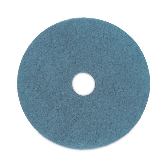 Boardwalk Burnishing Floor Pads, 20" Diameter, Aqua, 5/Carton