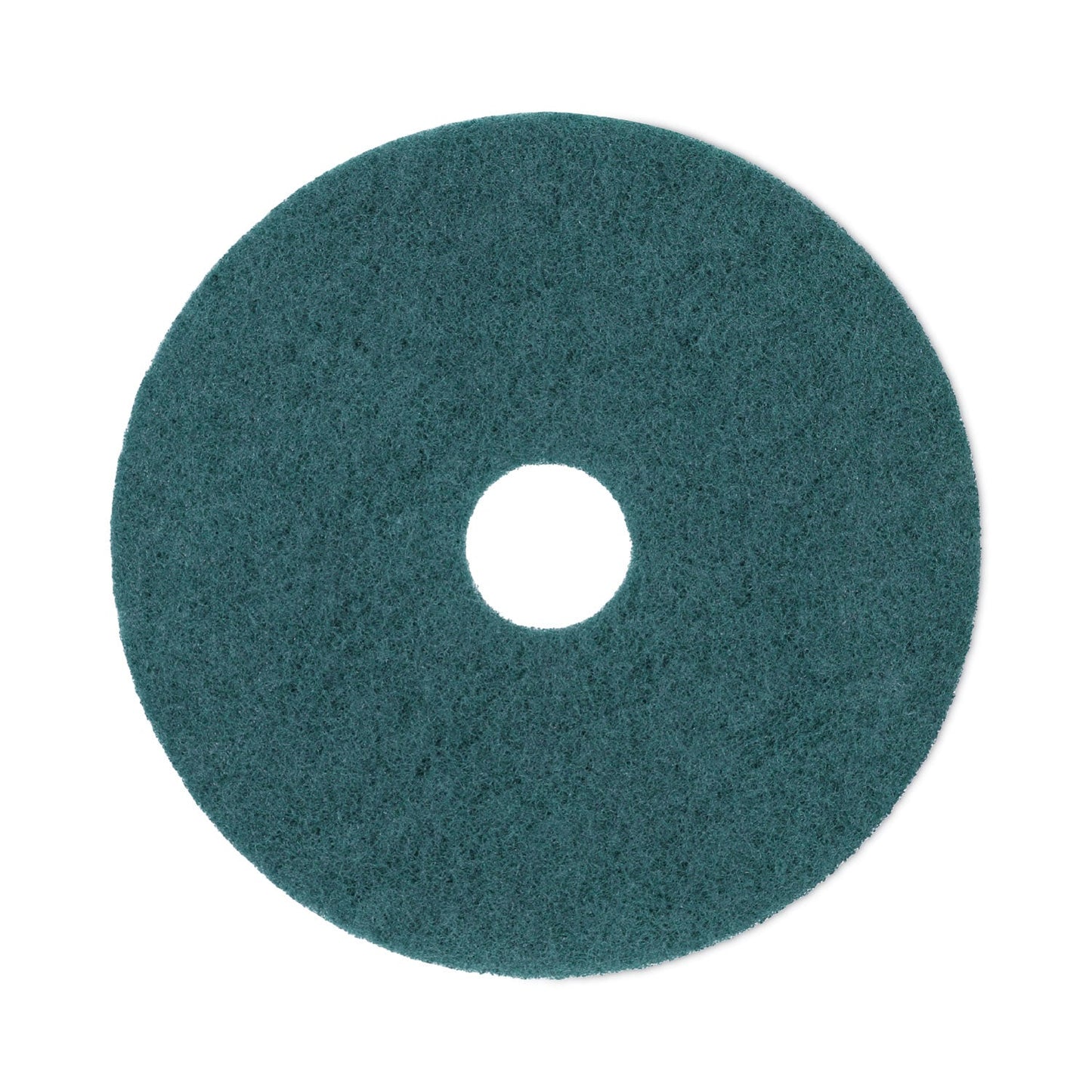 Boardwalk Heavy-Duty Scrubbing Floor Pads, 17" Diameter, Green, 5/Carton