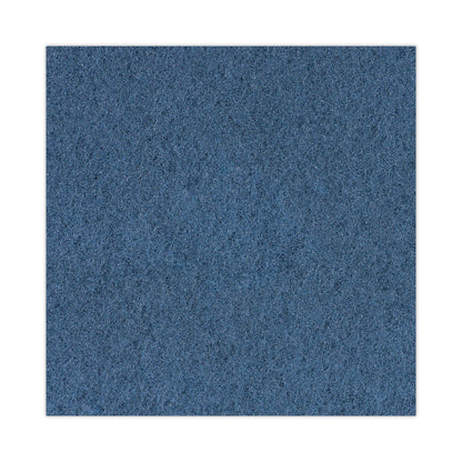 Boardwalk Scrubbing Floor Pads, 17" Diameter, Blue, 5/Carton