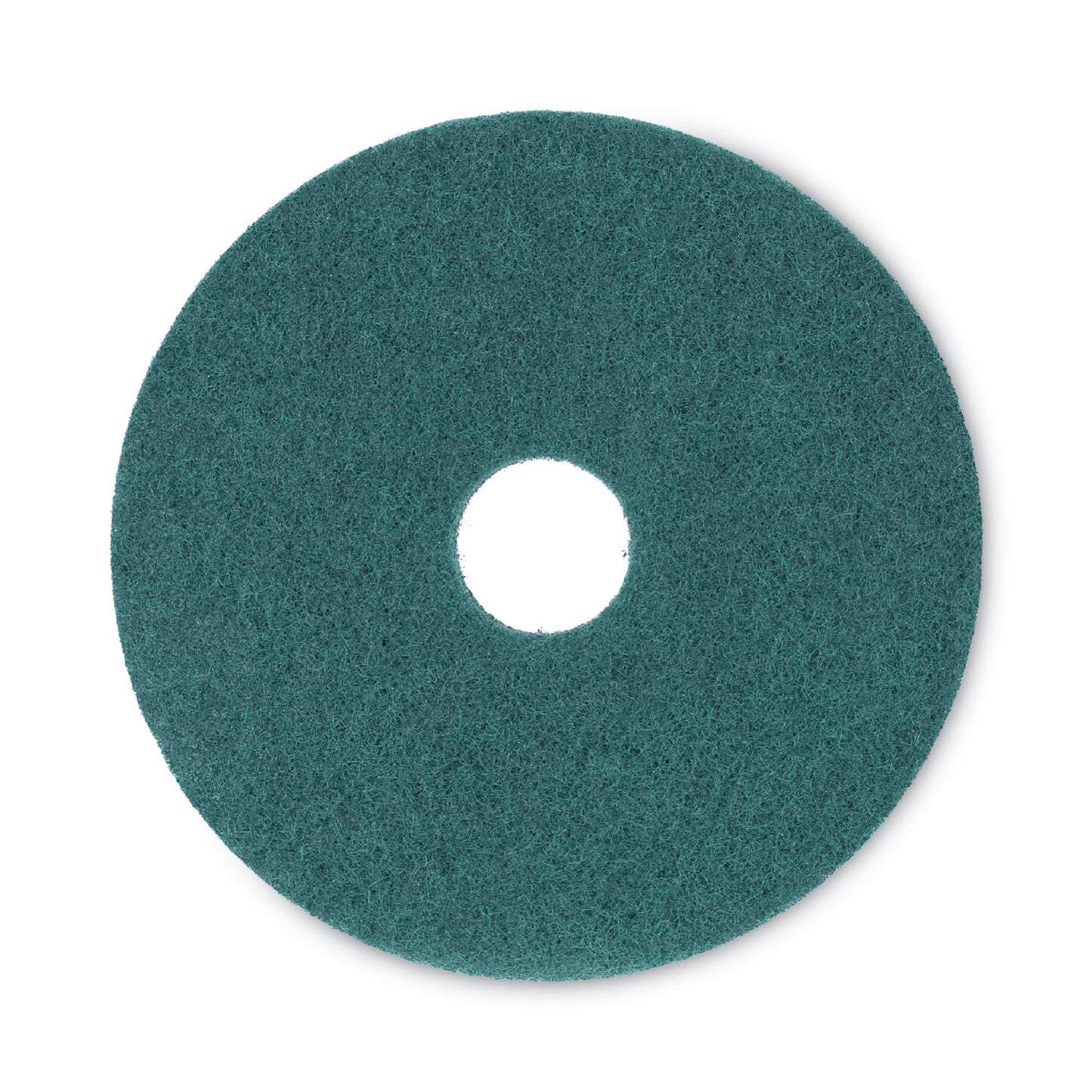 Boardwalk Heavy-Duty Scrubbing Floor Pads, 16" Diameter, Green, 5/Carton