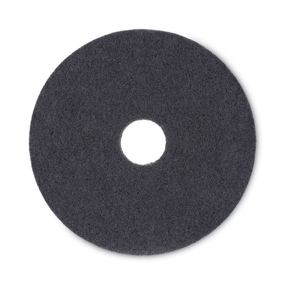 Boardwalk Stripping Floor Pads, 16" Diameter, Black, 5/Carton