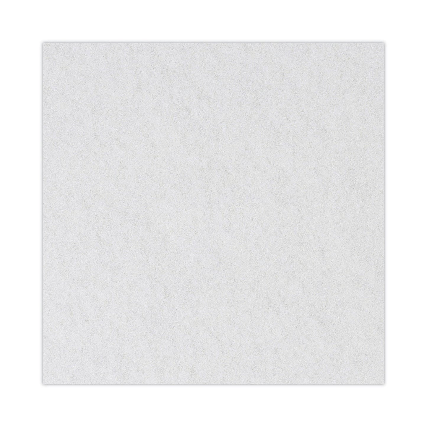 Boardwalk Polishing Floor Pads, 14" Diameter, White, 5/Carton