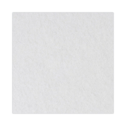 Boardwalk Polishing Floor Pads, 13" Diameter, White, 5/Carton