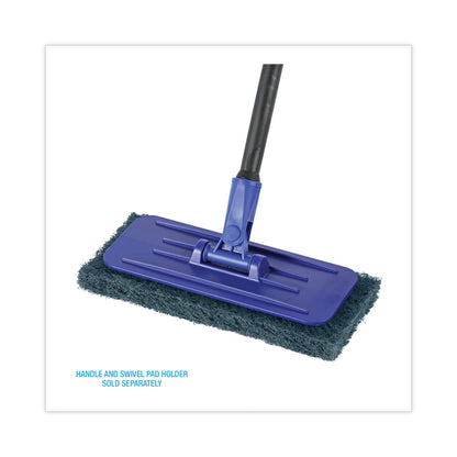Boardwalk Medium-Duty Scour Pad, 10 x 4.63, Blue, 20/Carton