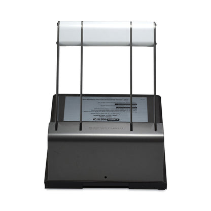 Bostitch 160-Sheet Antimicrobial Protected Xtreme Duty Adjustable Two- to Three-Hole Punch, 9/32" Holes, Black/Silver