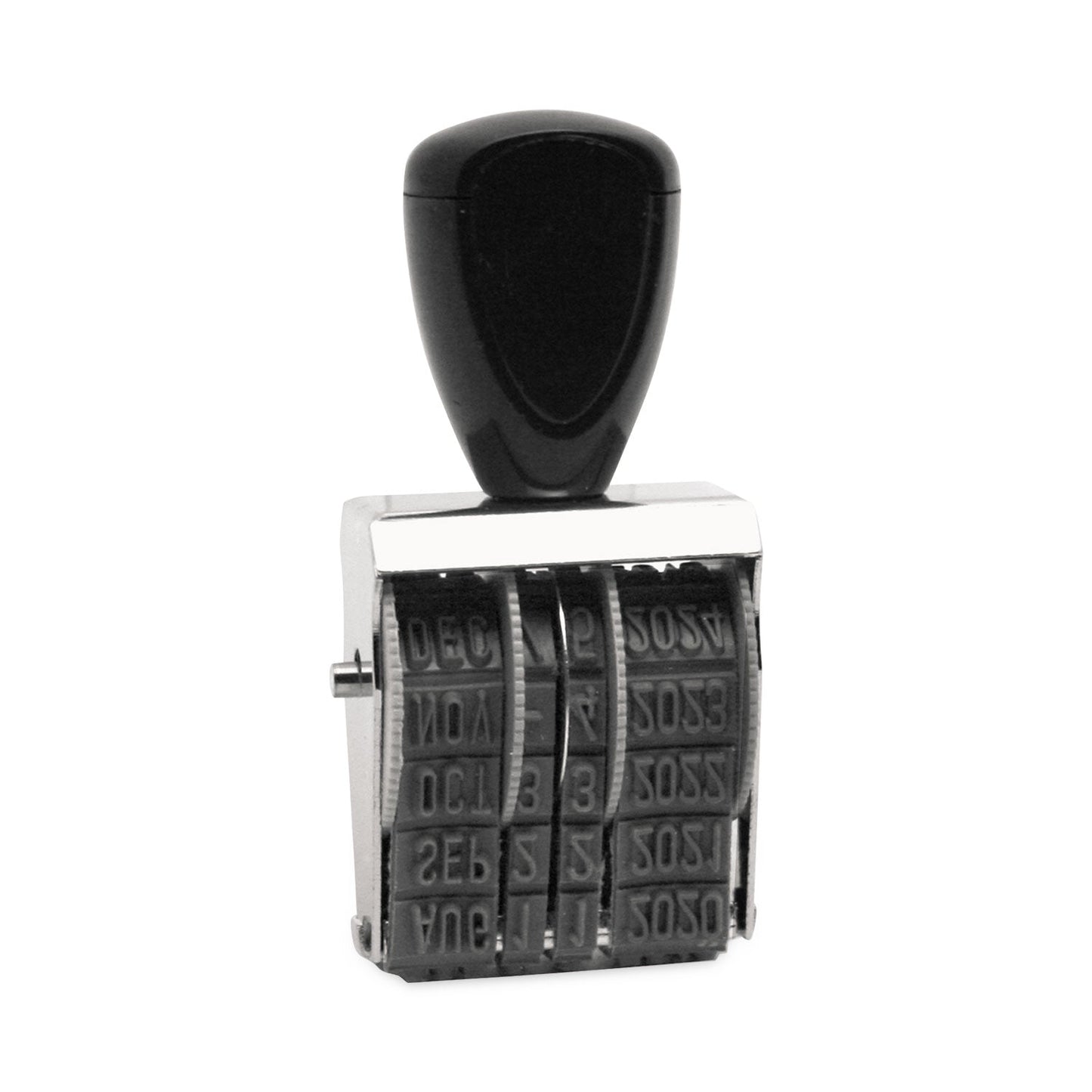 Trodat Rubber Date Stamp, Conventional, Type Size: 1 1/2, Impression Height: 0.16", Four Bands