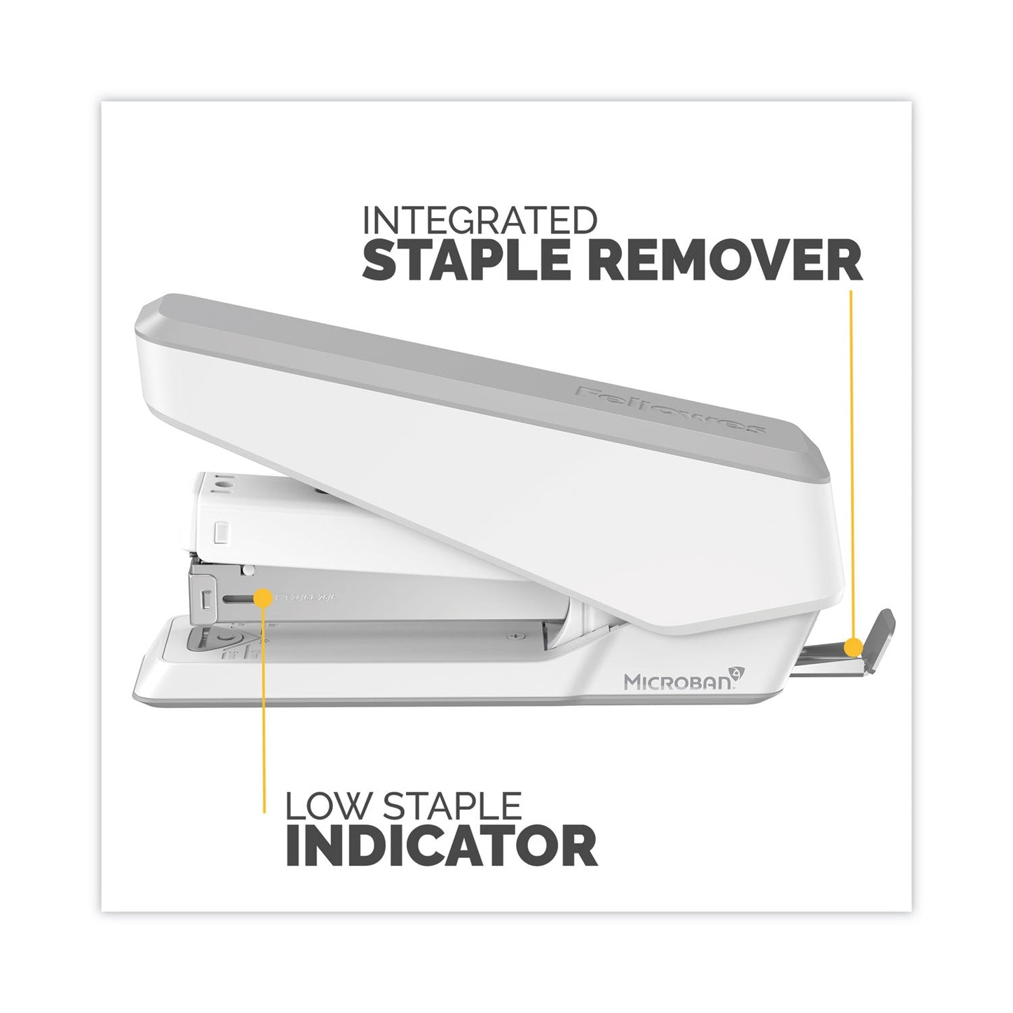 Fellowes LX850 EasyPress Full Strip Stapler, 25-Sheet Capacity, White