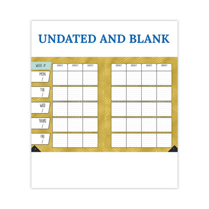 Carson-Dellosa Education Teacher Planner, Weekly/Monthly, Two-Page Spread (Seven Classes), 11 x 8.5, Multicolor Cover, 2022-2023