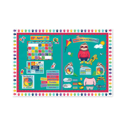 Carson-Dellosa Education Curriculum Bulletin Board Set, Dress Me for the Weather, 54 Pieces