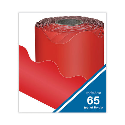 Carson-Dellosa Education Rolled Scalloped Borders, 2.25" x 65 ft, Red