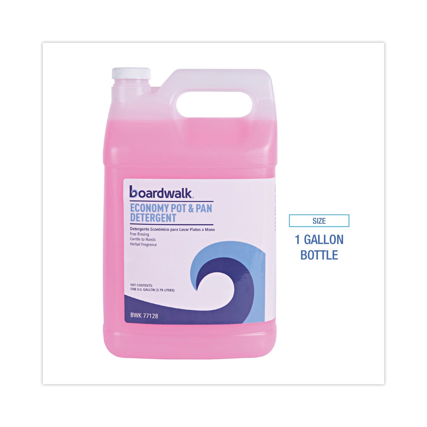 Boardwalk Industrial Strength Pot and Pan Detergent, 1 gal Bottle, 4/Carton