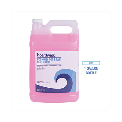 Boardwalk Industrial Strength Pot and Pan Detergent, 1 gal Bottle, 4/Carton