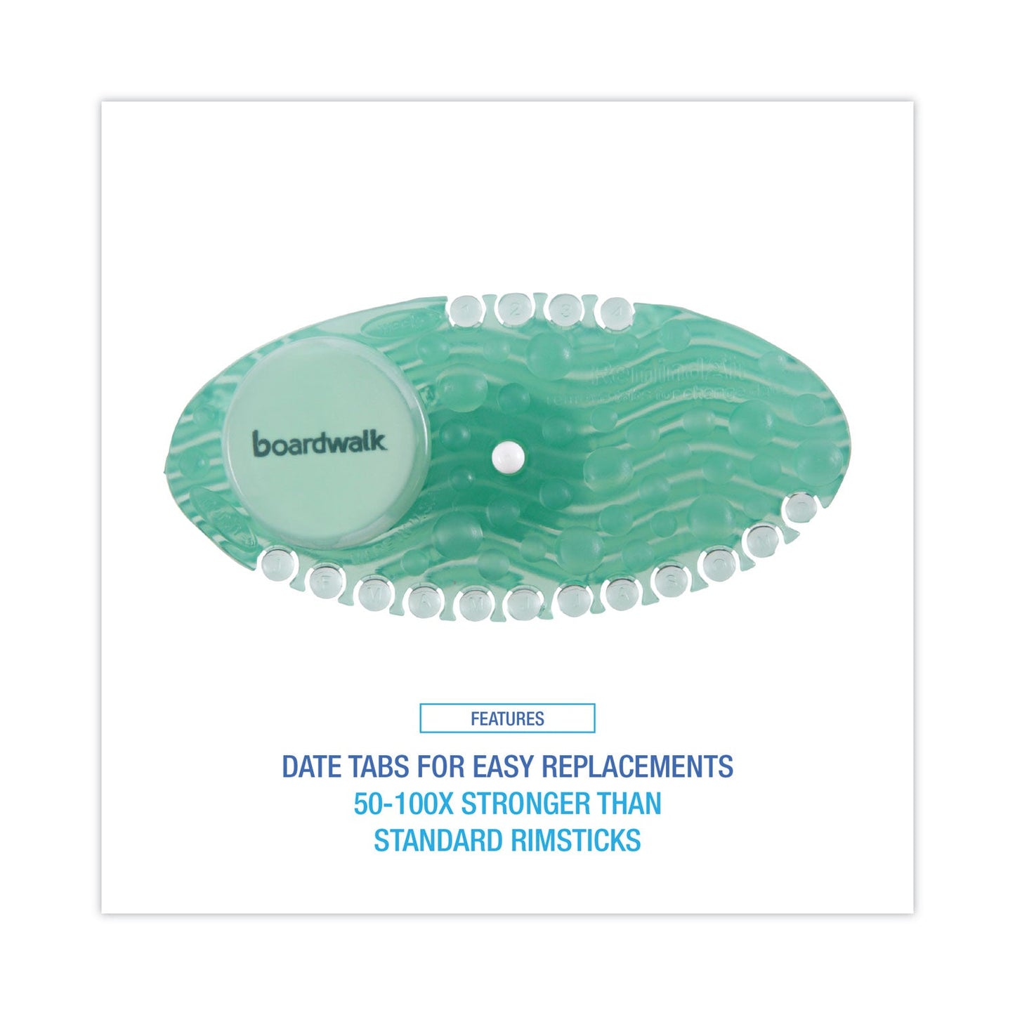 Boardwalk Curve Air Freshener, Cucumber Melon, Green, 10/Box, 6 Boxes/Carton