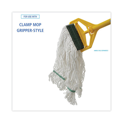 Boardwalk Loop End Rayon Mop Head, Rayon, Medium, 14 oz, White, Dozen