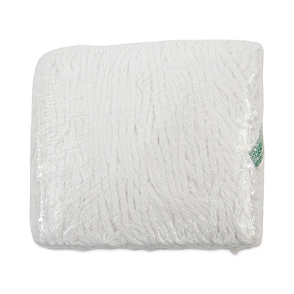 Boardwalk Loop End Rayon Mop Head, Rayon, Medium, 14 oz, White, Dozen