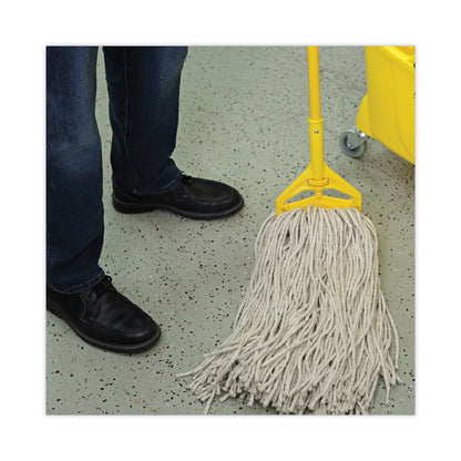 Boardwalk Mop Head, Economical Lie-Flat Head, Cotton Fiber, 32oz, White, 12/Carton