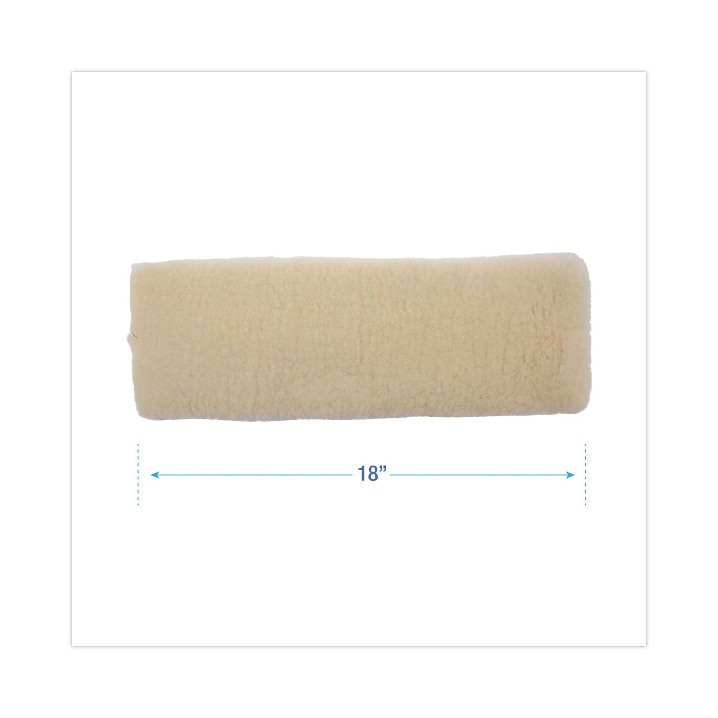 Boardwalk Mop Head, Applicator Refill Pad, Lambswool, 18-Inch, White