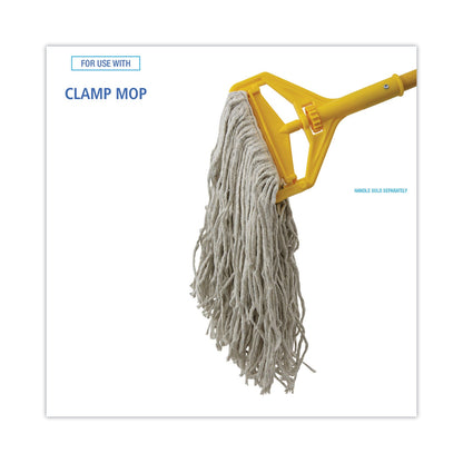 Boardwalk Banded Mop Head, Cotton, Cut-End, White, 16 oz, 12/Carton