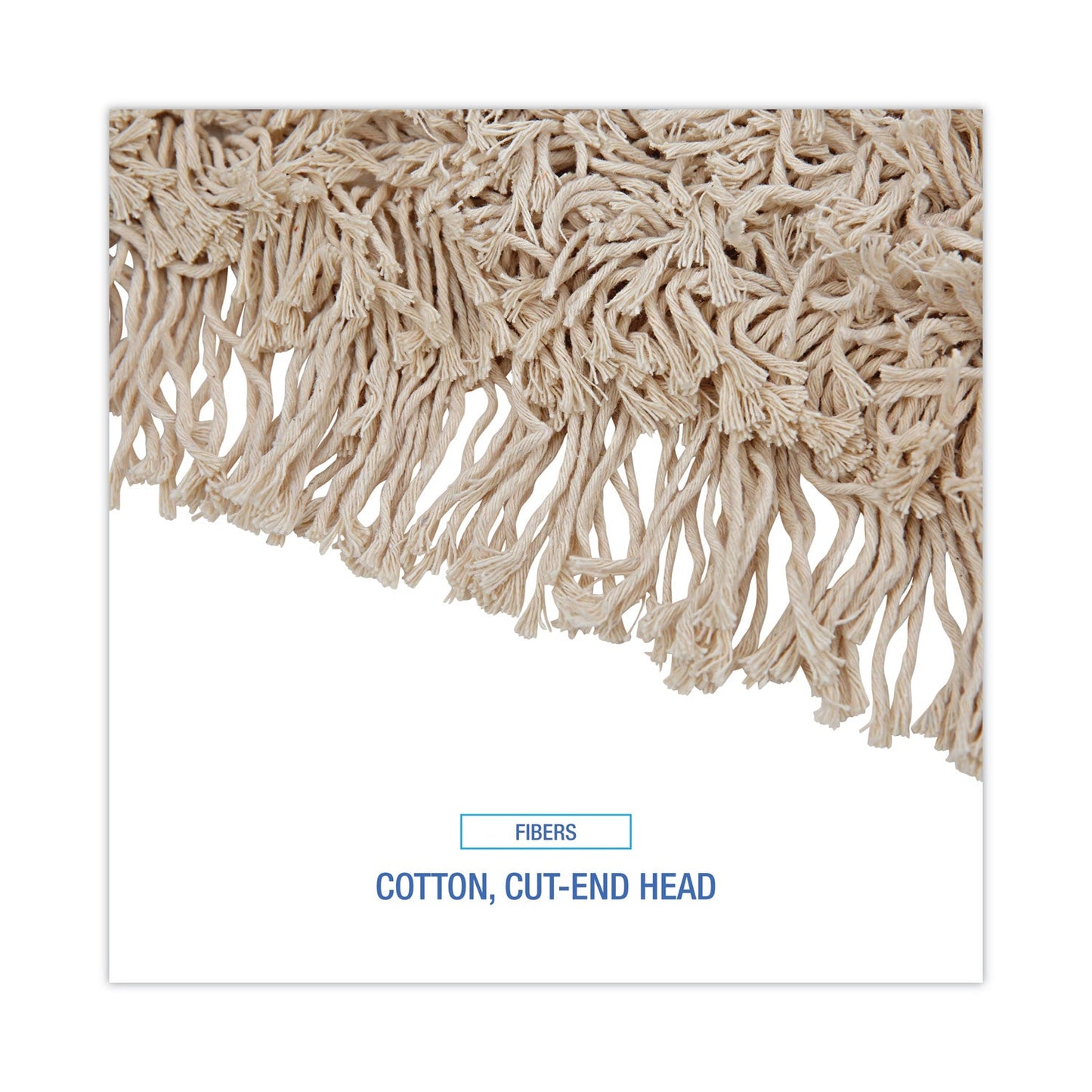 Boardwalk Cotton Dry Mopping Kit, 36 x 5 Natural Cotton Head, 60" Natural Wood Handle