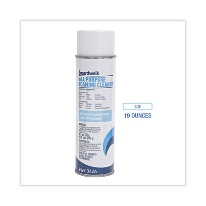 Boardwalk All-Purpose Foaming Cleaner w/Ammonia, 19 oz Aerosol Spray, 12/Carton