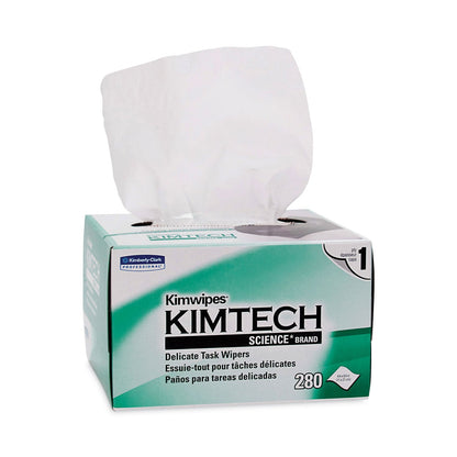 Kimtech Kimwipes, Delicate Task Wipers, 1-Ply, 4.4 x 8.4, 286/Box