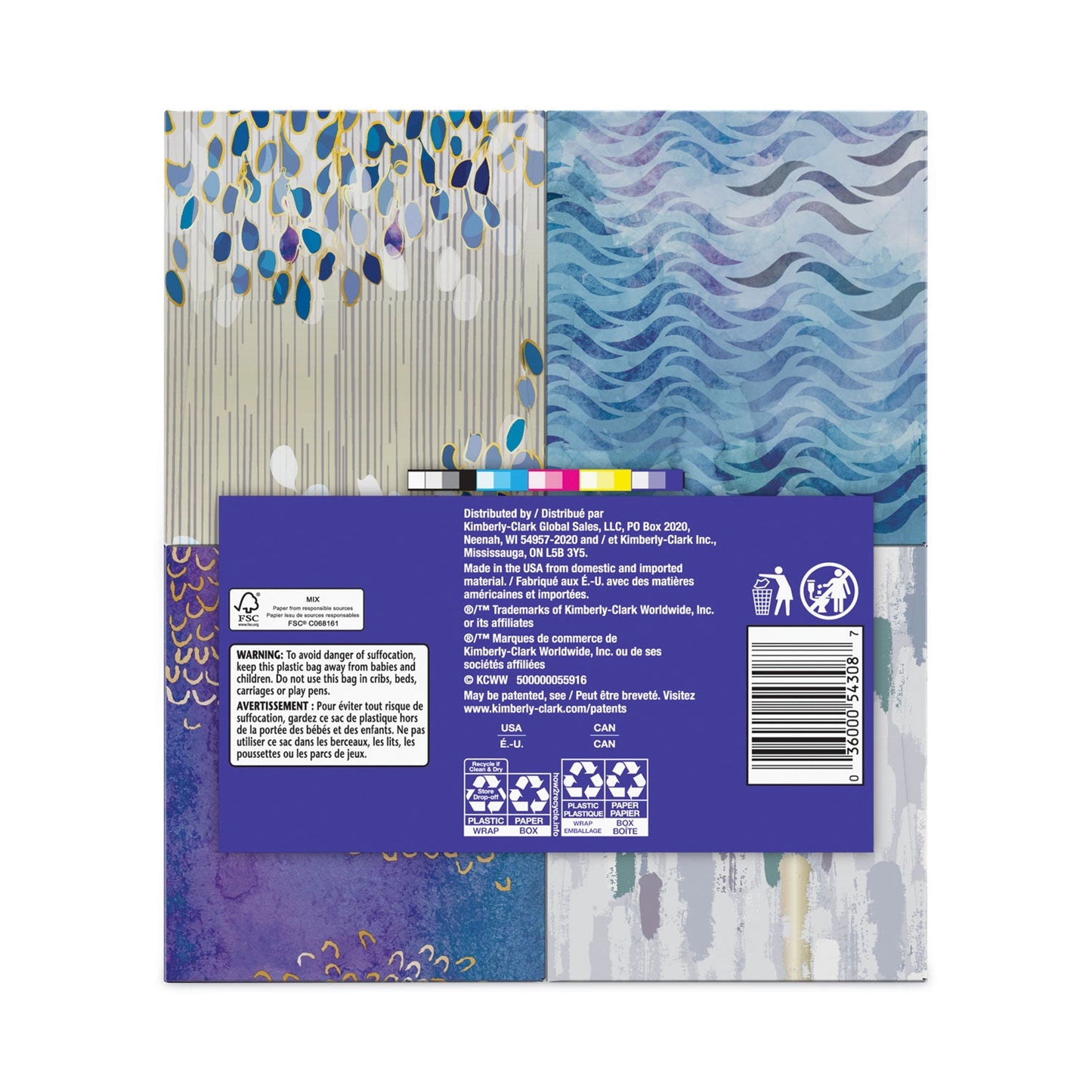 Kleenex Ultra Soft Facial Tissue, 3-Ply, White, 60 Sheets/Box, 4 Boxes/Pack, 3 Packs/Carton