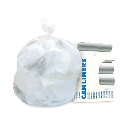 Heritage High-Density Waste Can Liners, 16 gal, 12 microns, 24 x 33, Natural, 500/Carton