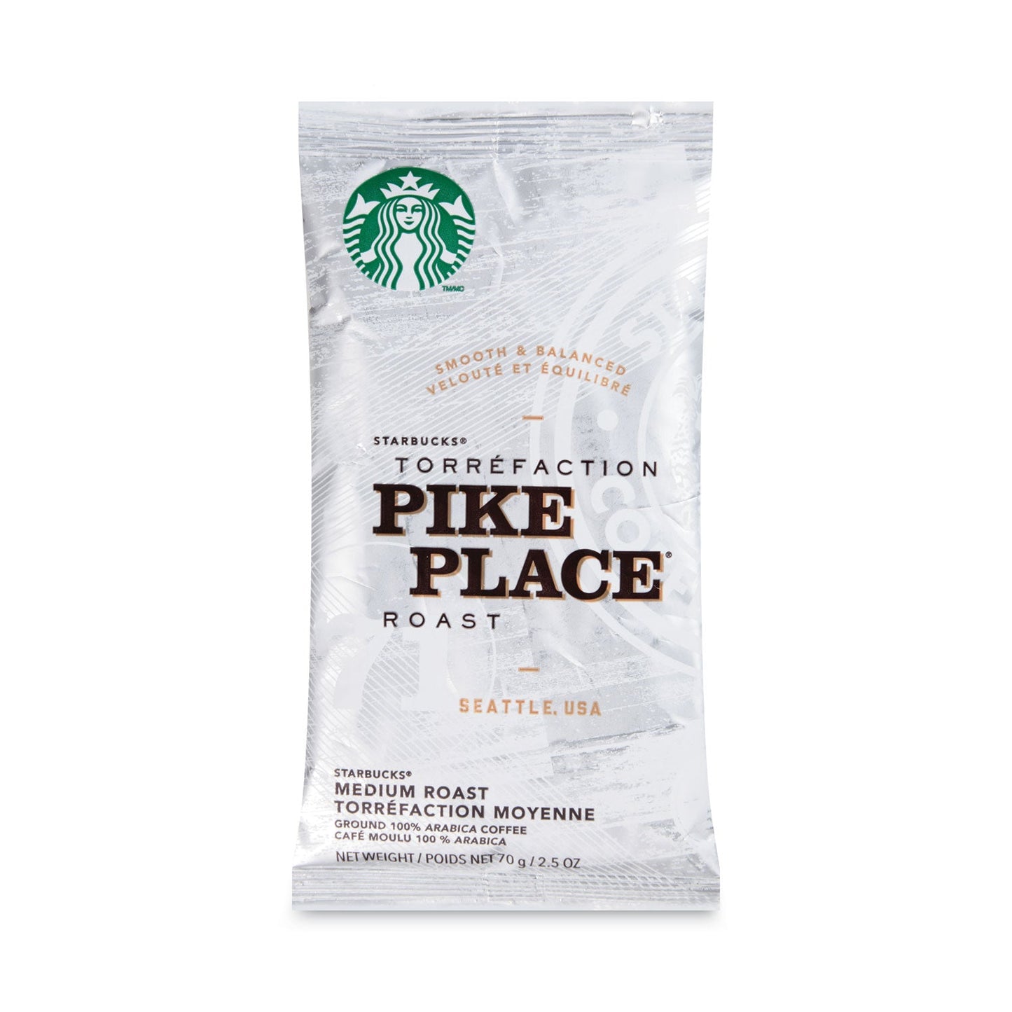 Starbucks Coffee, Pike Place, 2.5oz, 18/Box