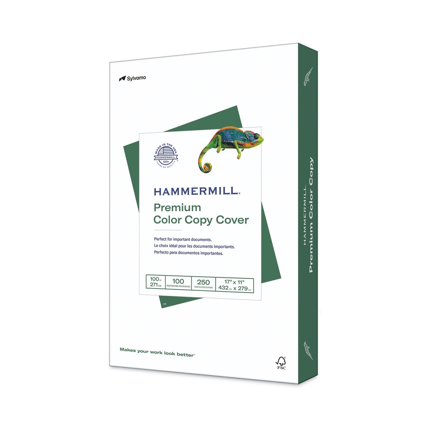 Hammermill Premium Color Copy Cover, 11 x 17, Smooth Photo White, 250/Pack