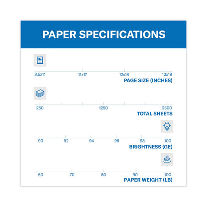 Hammermill Premium Color Copy Cover, 100 Bright, 100 lb Cover Weight, 8.5 x 11, 250 Sheets/Pack, 6 Packs/Carton